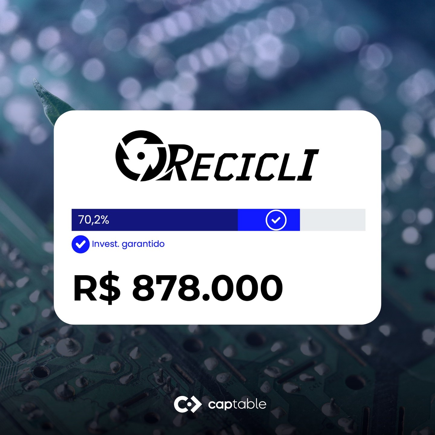 Startup que recupera metais preciosos de lixo eletrônico recebe investimento de R$ 1,04 milhão para aprimorar suas soluções